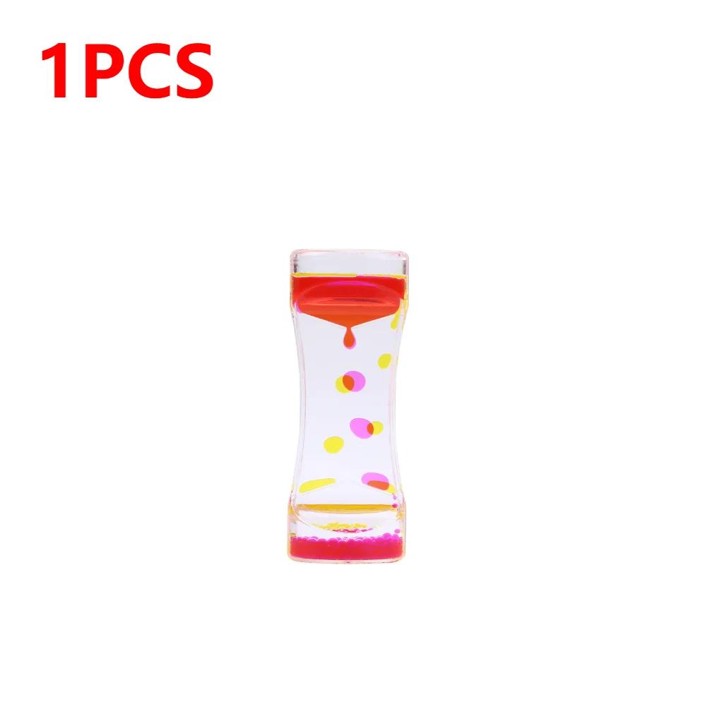 1/2/3/6pcs Liquid Motion Bubbler Hourglass Liquid Bubbler Timer Cool Office Desk Decorations Ornament Kids Adults Gift Products