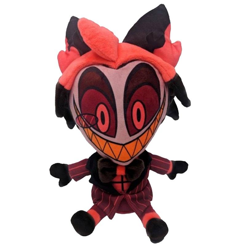 New Hazbins El Plush Doll Alastor Cartoon Doll Kawaii Soft Stuffed Doll Home Decoration Birthday Gift For Kid