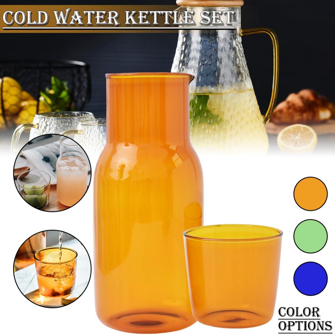 

PDTO Графин для воды и стеклянный набор Прозрачный кувшин для сока со стаканом для кухни