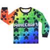Kids Long Sleeve Pajama Set Minecraft Game Print Boys Girls Thermal Sleepwear Lounge Pants Set