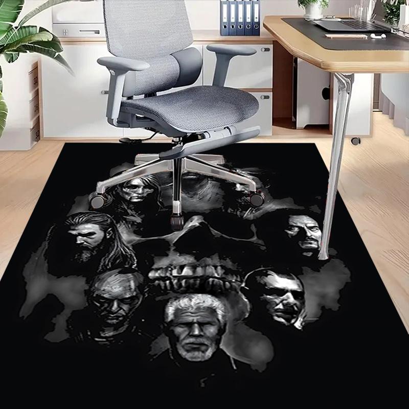 1pc Skull Faces Carpet, Office Rug Outdoor Mat Home Decor Area Carpet Festival