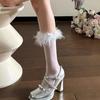 Summer High Heels Thick Heel Waterproof Table Bag Head Autumn New Women's Shoes with Skirts