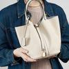 Genuine Leather Women's Bag, Bucket Bag, Versatile Classic Vegetable Basket, Top Layer Cowhide Women's Bag, New Portable Bag
