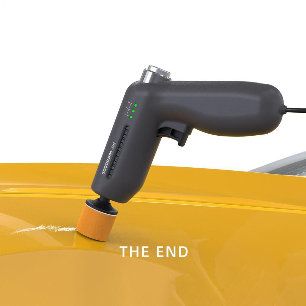 Mini Buffer Polisher 12V Ergonomic Automotive Waxing Device Car Buffer Waxer For Trailer RV Truck Automotive Sedan Pickup