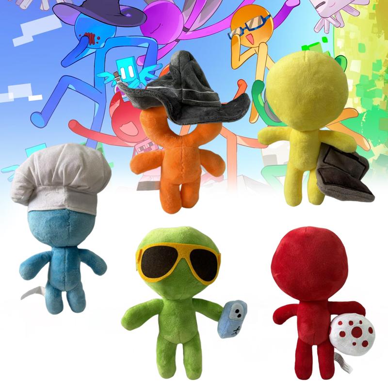 Cute Alan Becker Stick Youtoz Plush Toy Soft Stuffed Stickman Doll Cartoon Animation Character Collectible Gift Birthday Present