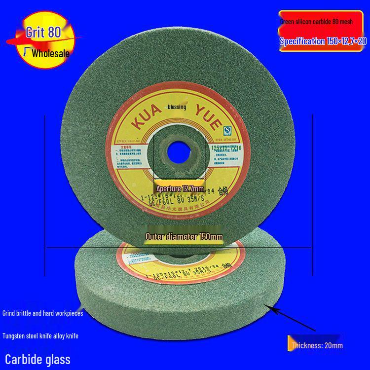 Multi-Material Grinding Wheel: White Corundum, Brown Corundum, Green Silicon Carbide - Perfect for Bench Grinders and Knife Sharpeners