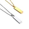 Personalized Women Bar Necklaces Pendant Custom Name Stainless Steel Charm Female Collar