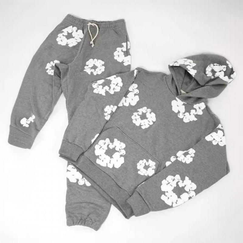 Y2K Streetwear Oversized Mikina s Fóliovým Potiskem Unisex Ležérní Pulovr Mikina