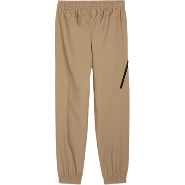 Puma Logo Pattern Elastic High Waist Casual Pants Men Bottoms Khaki 681659-67