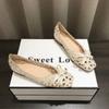 2025 New French Style Bow Flat Sandals Women Geometric Cut-Out Peep-Toe Breathable Summer Beige Shoes for Dresses