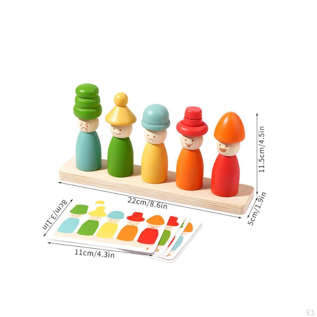 Tone & Mood Stacking Puzzle Fine Motor Skills Development Facial Expression Matching HandEye