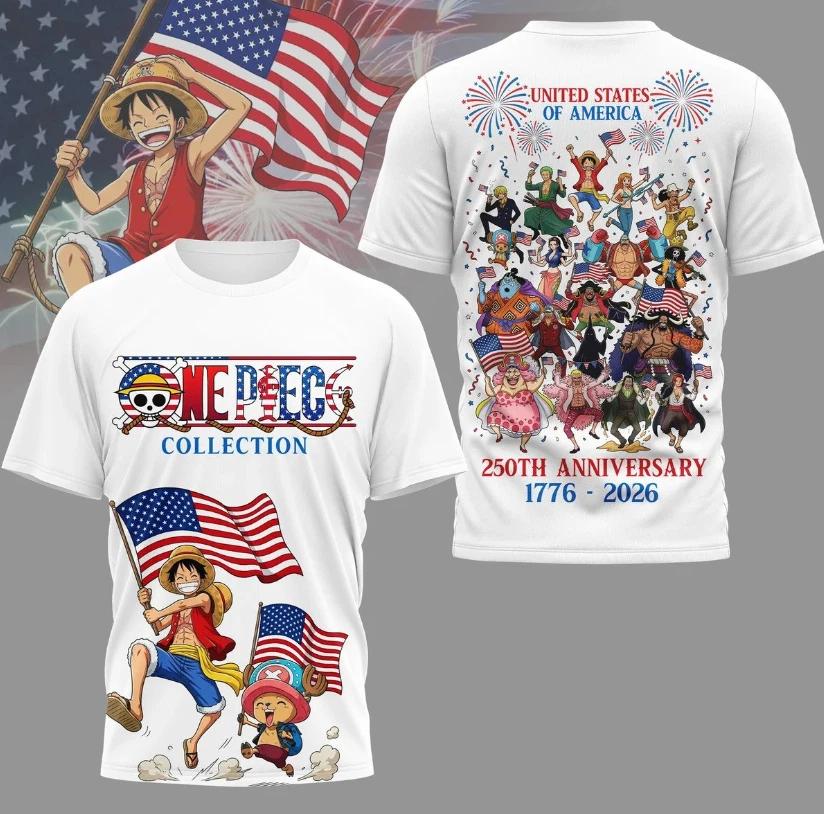 One Piece United States of America 250th Anniversary T-Shirt M899 S