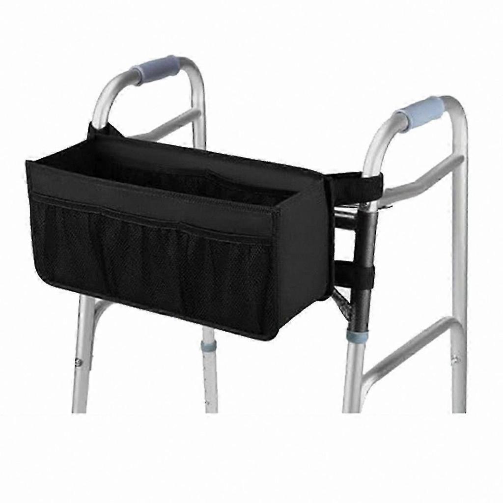 Walker Basket Bag with Cup Holder for Folding Walker, Foldable Storage Bag