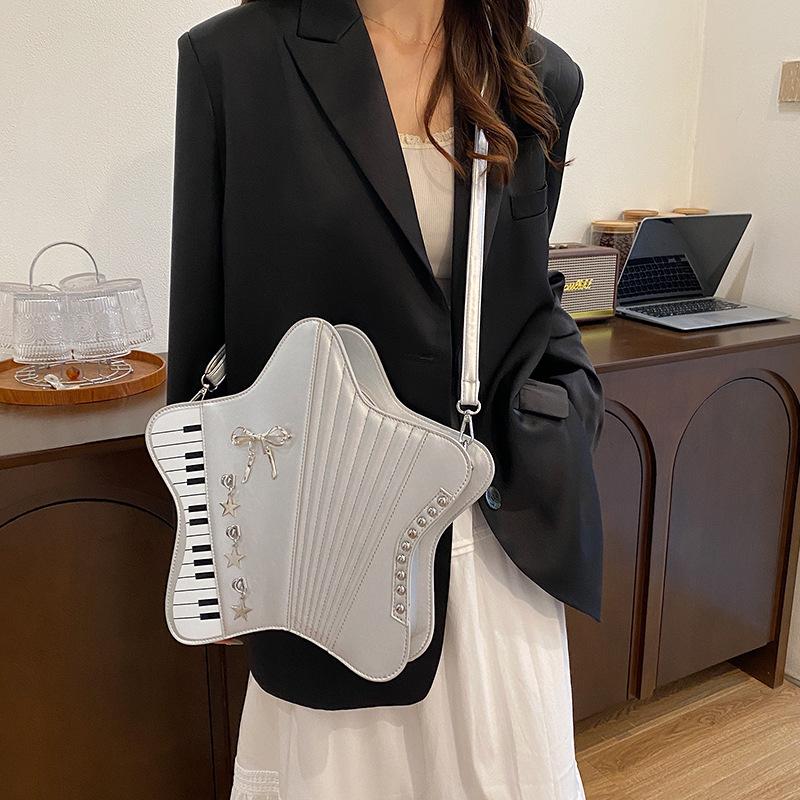 Niche Versatile Five-pointed Star Bag 2025 New Literary and Retro Piano Modeling Shoulder Bag Ins Trendy Messenger Bag