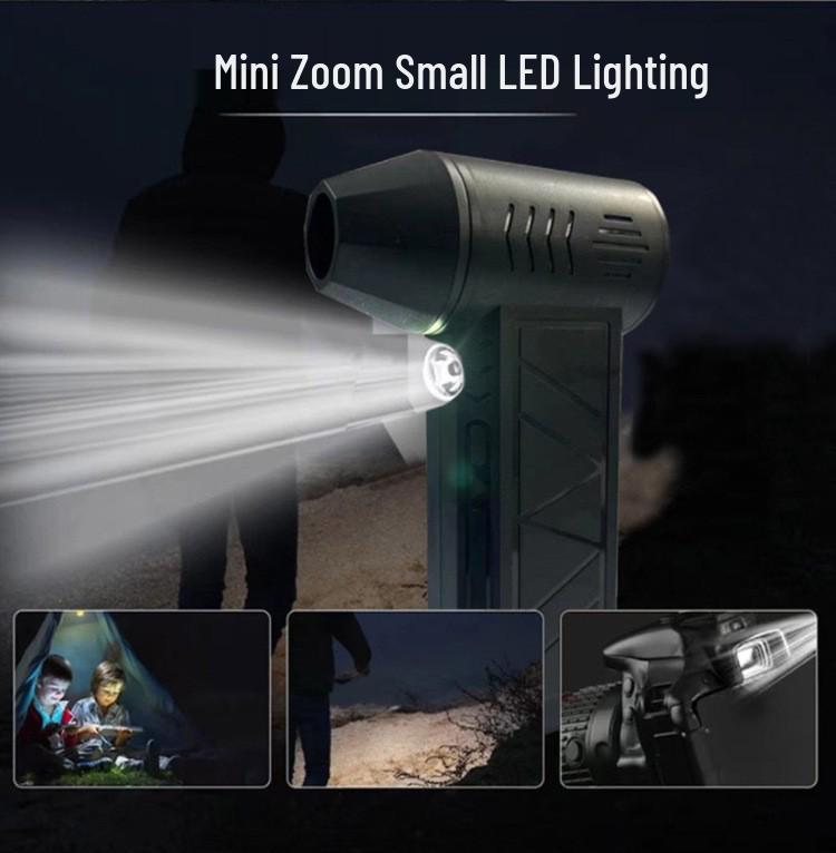 Violent Mini Handheld High-Speed Brushless Turbine Fan for Camping and Dust Blowing