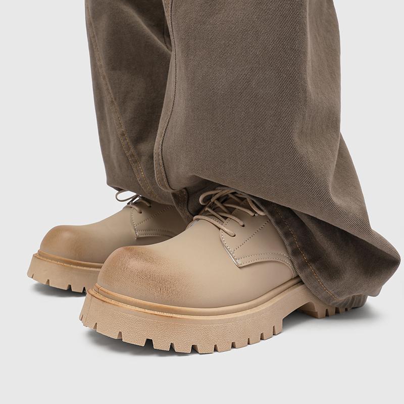 Brand Derby Shoes Men Trendy Leather Loafers Platform Designer Shoes Man Moccasins Retro Tooling Casual Shoes Men Workwear Shoes