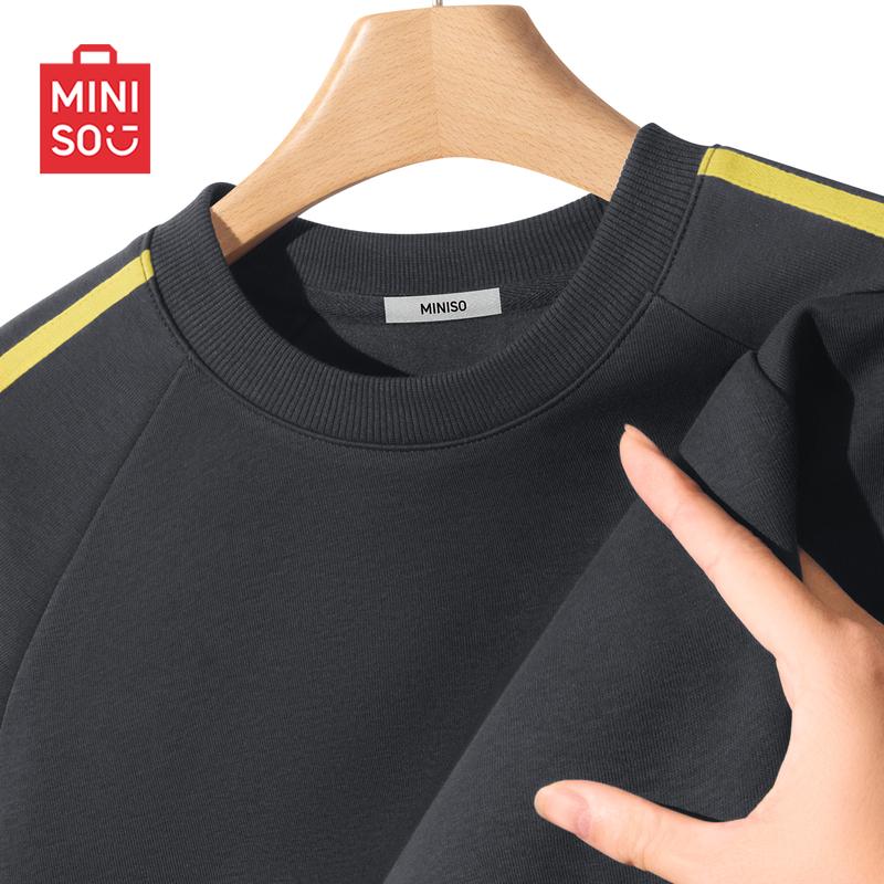 MINISO Men s Youth Spring Heavyweight Crewneck Sweatshirt XL