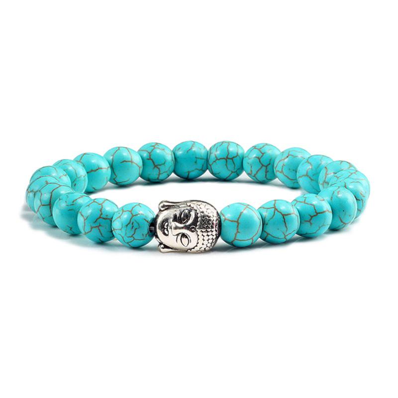 Volcanic Rock Buddha Beaded Bracelet for Women