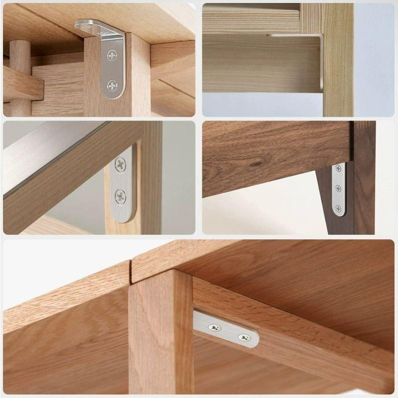 30/1Set Corner Bracket Stainless Steel Furniture Cabinet Fastener Woodworking Shelf Table Chair Support Metal Bracket with Screw