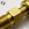 Brass Straight Adapter M5/16" Male × 1/4" SAE Female — HVAC Refrigerant Adapter for R22 & R410A Air Conditioners — Precision Thread,