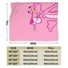 Pinks Panthers Blankets Flannel Spring/Autumn Cartoon Breathable Soft Throw Blankets for Home Car Bedding Throws