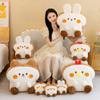 Adorable Cartoon Biscuit Animal Pillow Plush Toy Cute Bunny Sofa Cushion Bed Decor