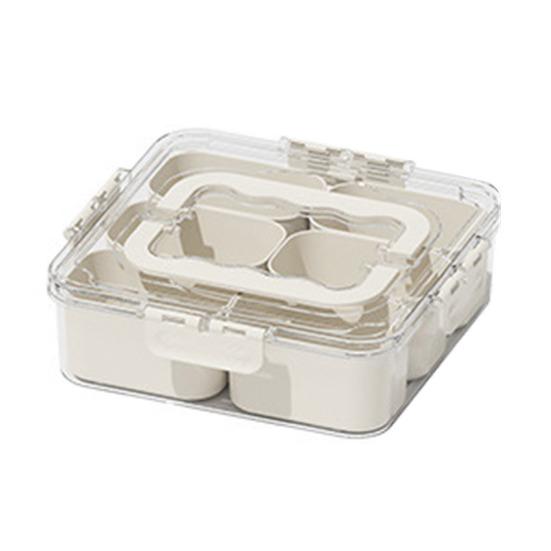 Snack Box Container with Multiple Compartments BPA Free Transparent Lid Design