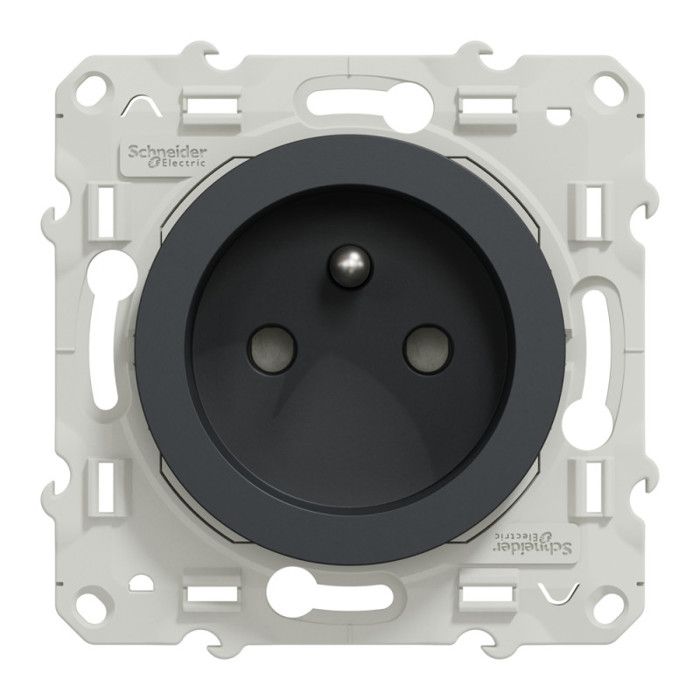 Steckdose - SCHNEIDER ELECTRIC - ODACE - 16A - IP21 - Schwarz