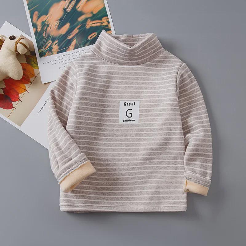 Kids' Cozy Velvet Sweater - Warm Mid-Collar Top for Boys & Girls (Autumn/Winter)