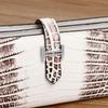 New Crocodile Belly Pattern Himalaya White Women's Wallet Long Short Multi Card Pocket Handbag