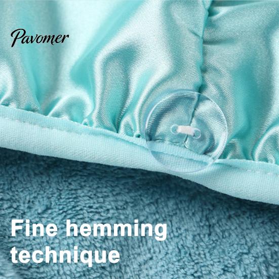Quick Dry Hair Drying Towel Women Satin Cap, Double Layer Turban Wrap, Water Absorbent Wrap Hat for Curly, Long