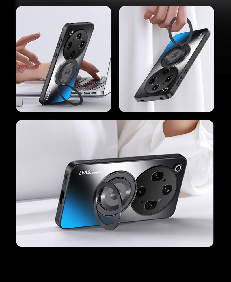 For OPPO Find X9 Ultra AG Frosted Magnetic Stand Holder Phone Case For OPPO Find X9ultra Shockproof Hard Back Cover Bumper
