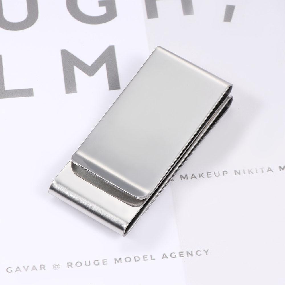 1Pc Stainless Steel Metal Money Clip Dollar Design Fashion Simple Silver Dollar Cash Clamp Holder Wallet For Men Women