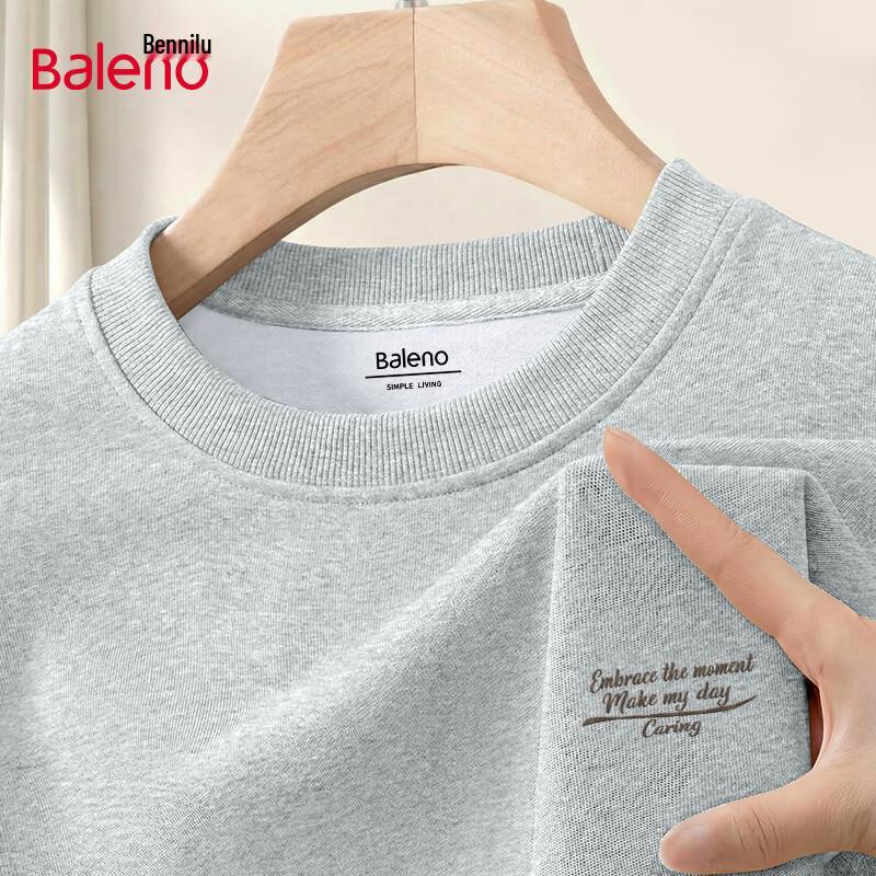 Baleno Men's Heavyweight Loose-Fit Round Neck Sweatshirt