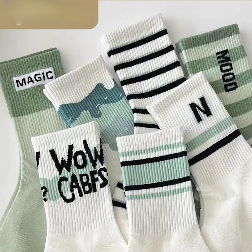Women's Mid-calf Trendy, Versatile and Good-looking Long Calf Socks for Winter and Autumn Student Sports