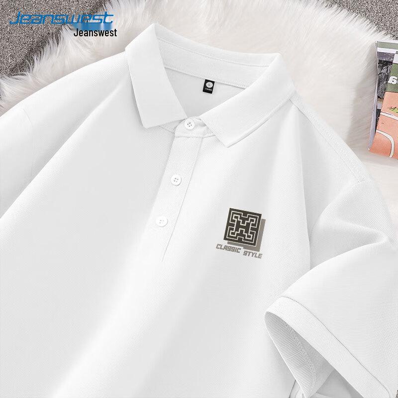 Jeanswest Men s Grid Pattern Pique Polo Shirt L