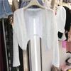 Elegant Curved Design Summer Cardigan: Breathable, Lightweight, Trendy Sun Protection Vest