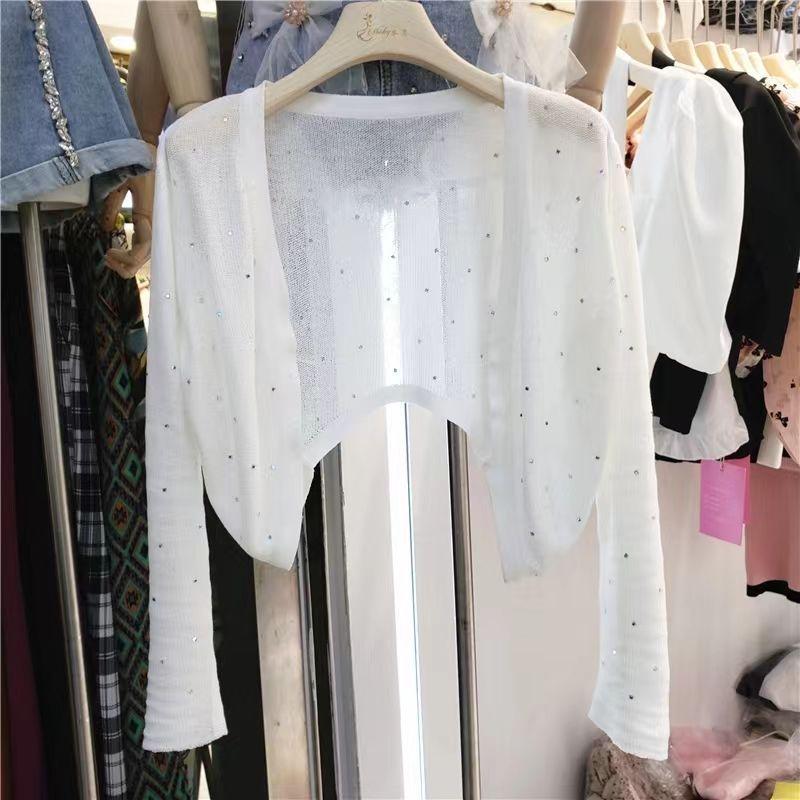 Elegant Curved Design Summer Cardigan: Breathable, Lightweight, Trendy Sun Protection Vest