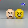 Custom Build Bricks Printed Head Face Expression 4cm Action Figure Body Part DIY Educational Toy Creating Bricks Toysets Ideal For Youngsters Gift