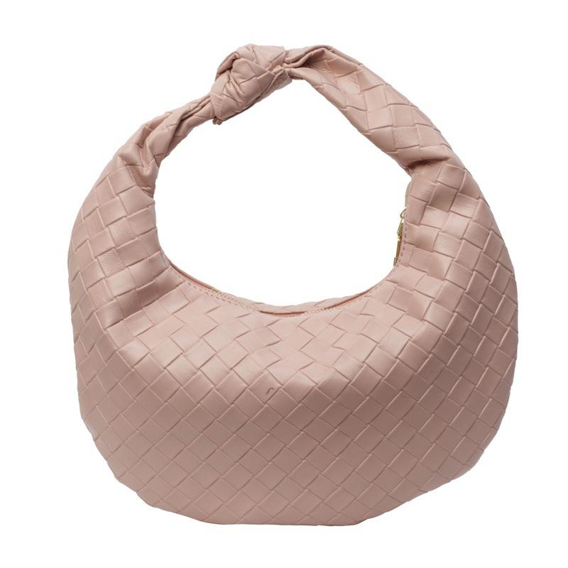Trendy Texture Woven Portable Women's Bag 2025 Summer New Versatile Commuter Solid Color Underarm Bag Shoulder Bag