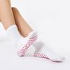 Einfarbige Yogasocken aus Baumwolle bis zur Mitte der Wade, rutschfeste Sportsocken mit Silikonunterseite, für Damen, für Indoor-Fitness, Trampolin, Tanz, Pilates