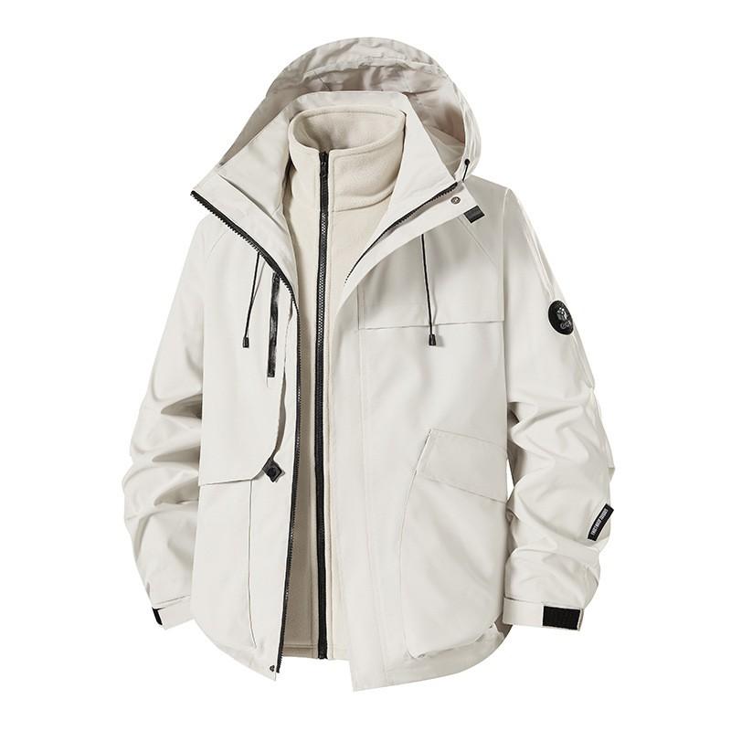 Men Women Waterproof Windproof Outdoor 3-in-1 Jacket With Fleece Liner Hiking Camping Trekking Skiing