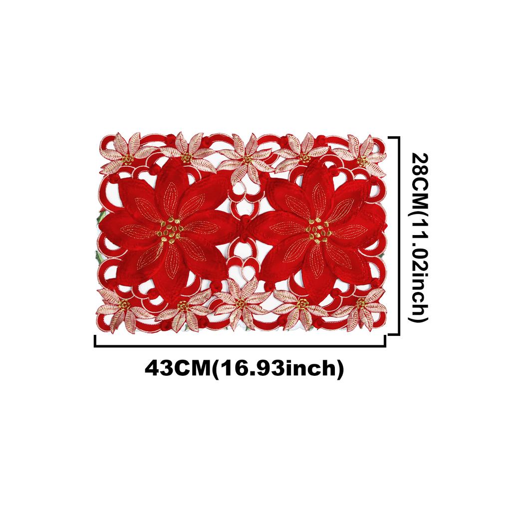 21PCS Christmas Printed Tablecloths Party Picnic Tablecloth Dining Table Decoration Christmas Embroidered Table Runners Table Linens for Home