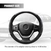 Car Steering Wheel Cover, 15 Inch Carbon Fiber Leather Non-Slip Steering Wheel Protector With Lining, Breathable Automotive Interior Accessories,