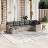 VidaXL Garden Lounge Set with Cushions 7 Pcs, Patio Sofas, Patio Furniture Set, Outdoor Furniture, Grey 3263508