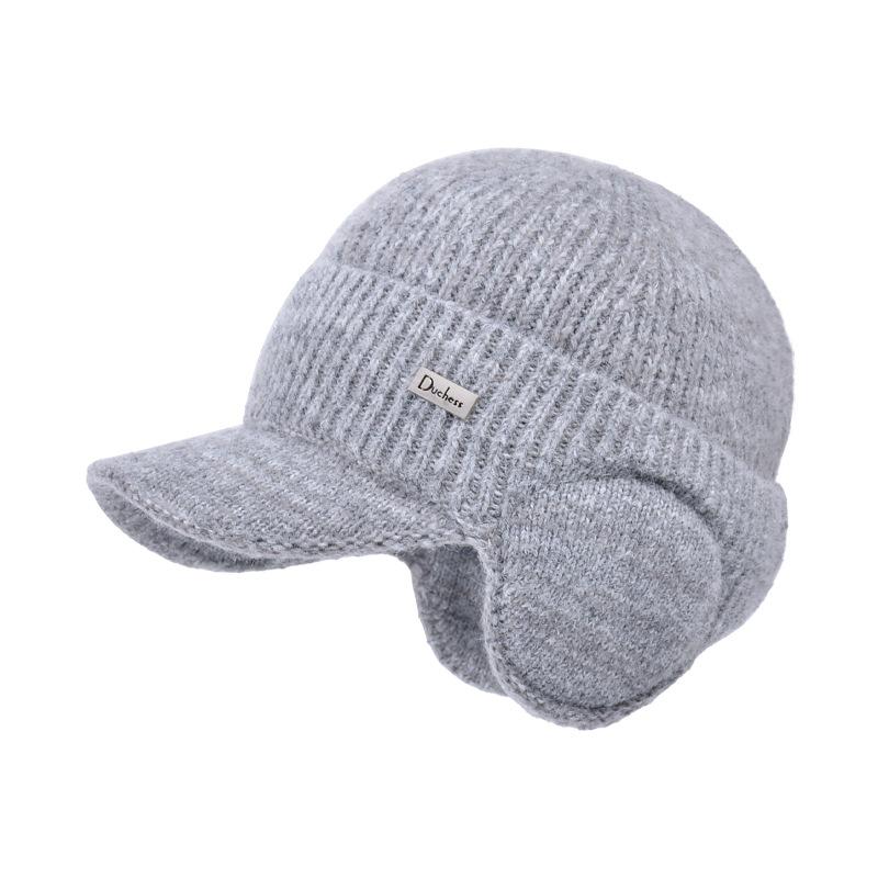 

Зимняя защита ушей утиный язык сумка голова шляпа мужская защита от холода теплая вязаная бейсболка для улицы езда плюшевая шерстяная шапка