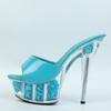 2025 Summer Trendy 15cm High Heels Sandals for Women, Candy Color Platform Sandals with Peep Toe, Stylish Party & Daily Wear