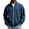 Felpa con cappuccio da uomo con zip intera Giacca Mezza zip Collo alto Maglione a maglia grossa Casual Caldo Capo esterno Autunno Inverno