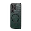 Samsung S25 Edge Crocodile Pattern A05 Magnetic Leather Phone Case S24 FE 23