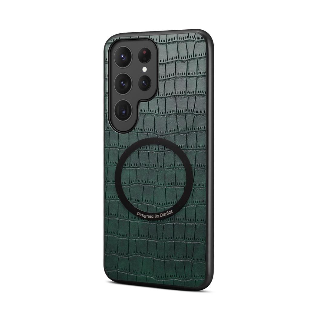Samsung S25 Edge Crocodile Pattern A05 Magnetic Leather Phone Case S24 FE 23